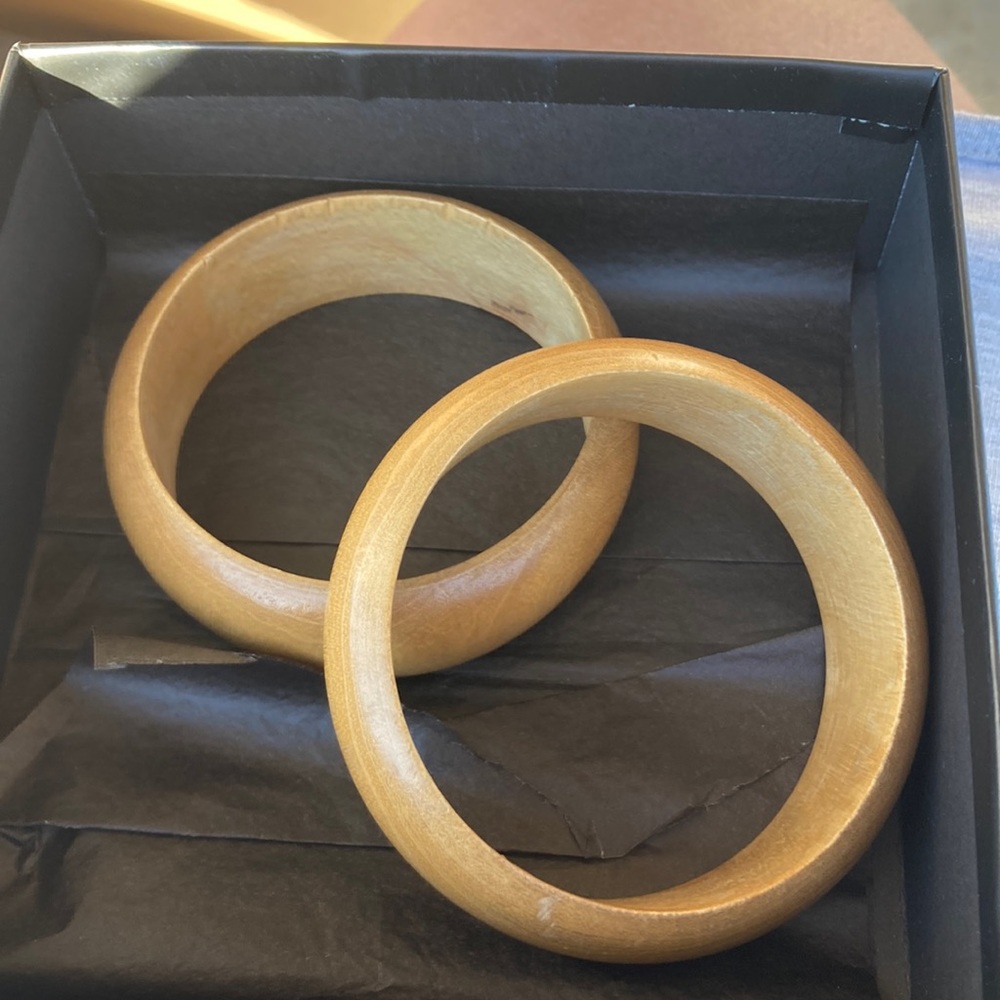 70s Vintage Wood Bangles